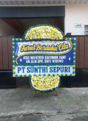Papan Bunga Duka di Anyar
